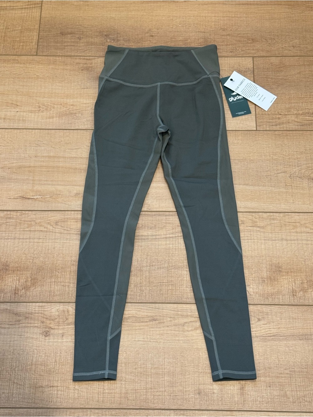 NWT Glyder Tone Up Leggings Fern Green High Rise 7/8 Small